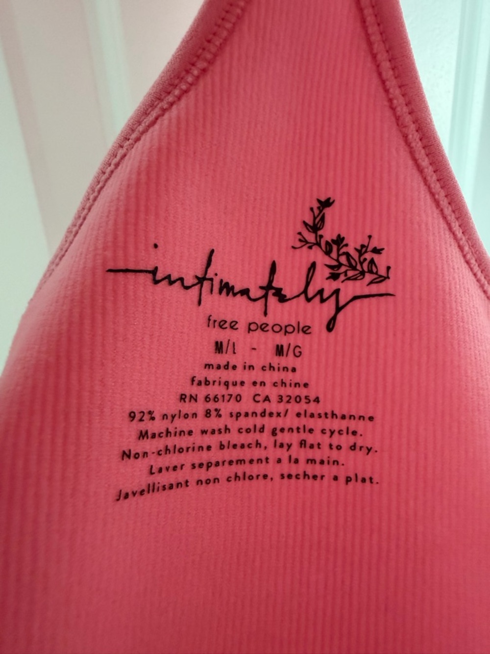 Free People Pink Ribbed Racerback Tank - Picture 2 of 3